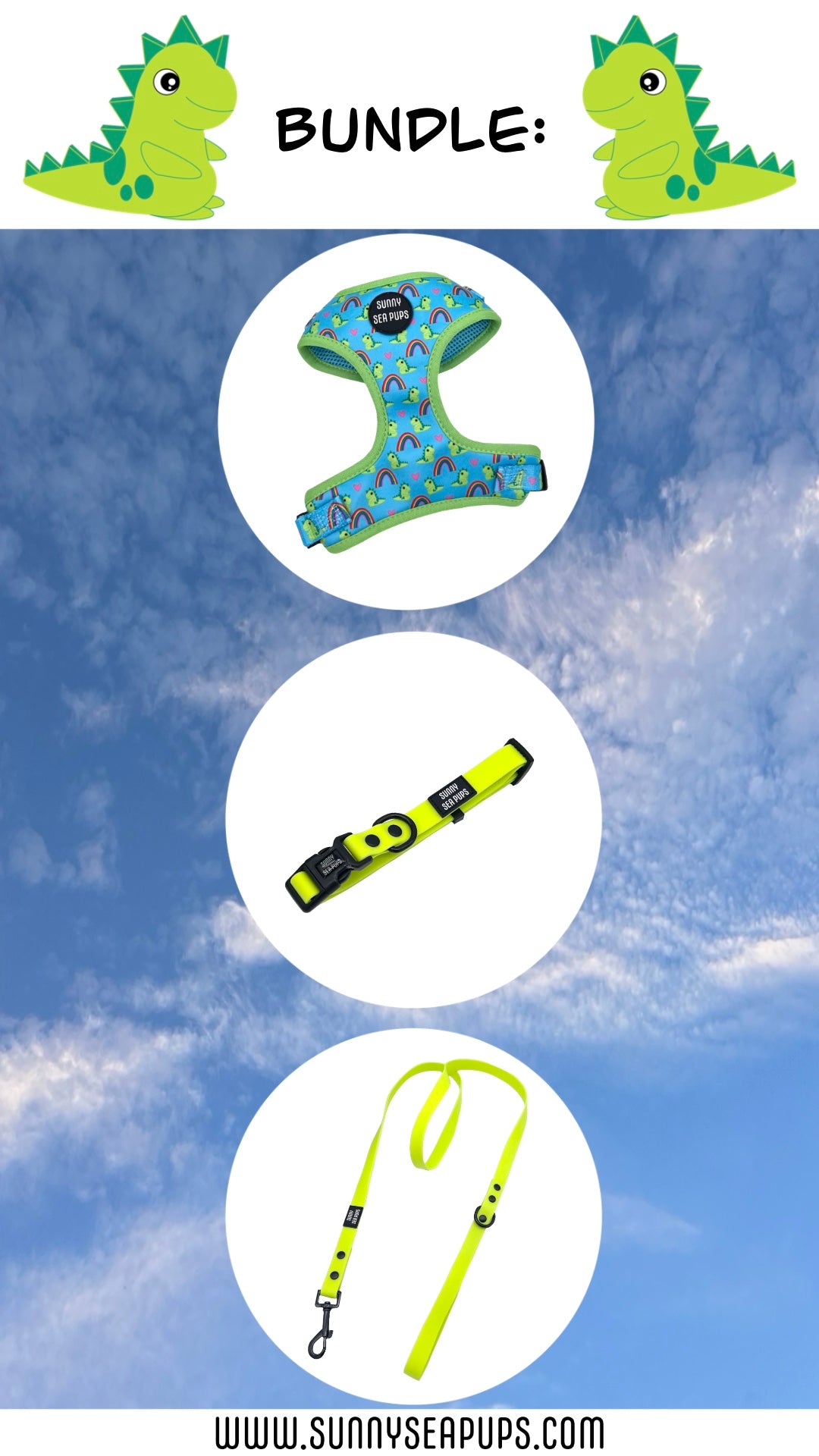 Lil Sea-Saurus - Bundle 4: Harness, Waterproof Collar & Lead