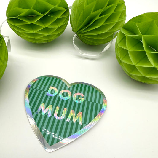 Coastal Calm - Dog Mum - Holographic Sticker