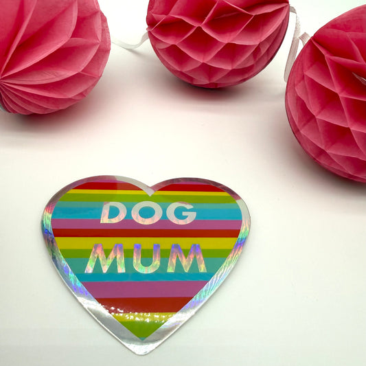 Sunny Sea Pups - Dog Mum - Holographic Sticker