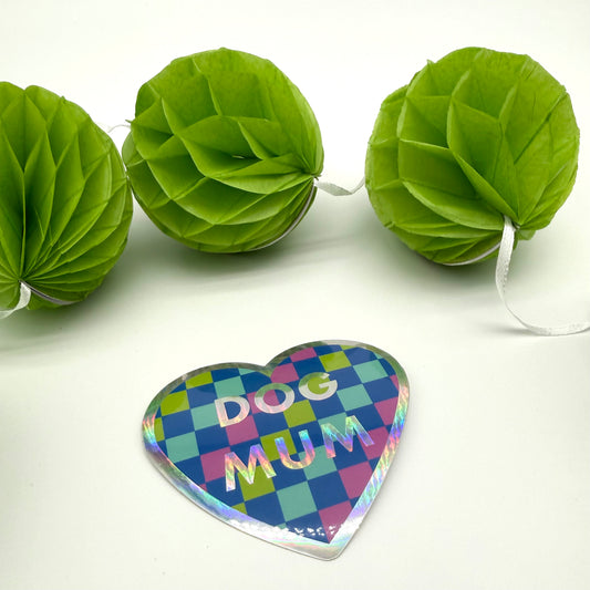 Check the Tides - Dog Mum - Holographic Sticker