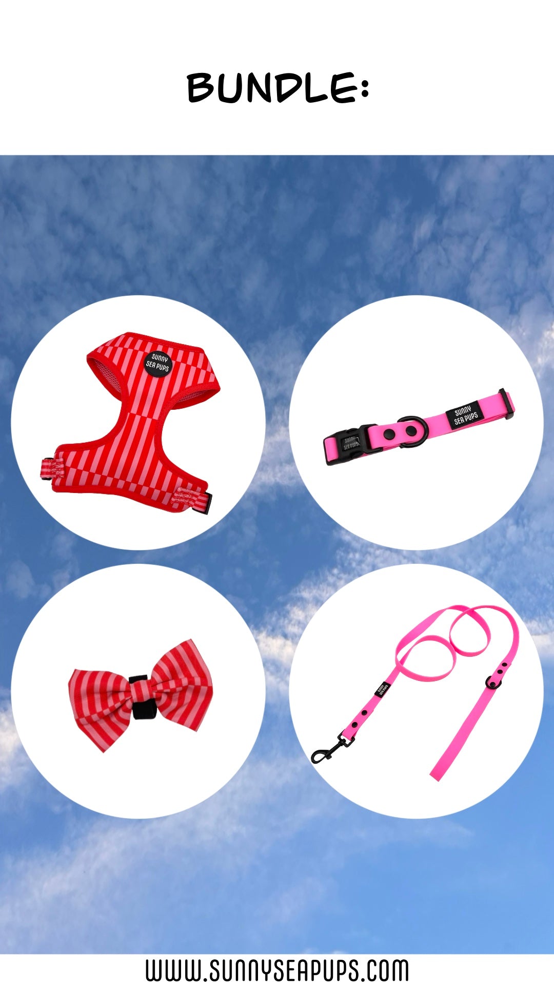 Blush Bay - Bundle 3: Harness, Bow Tie, Waterproof Collar & Lead